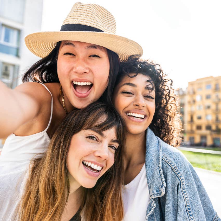 friends smiling