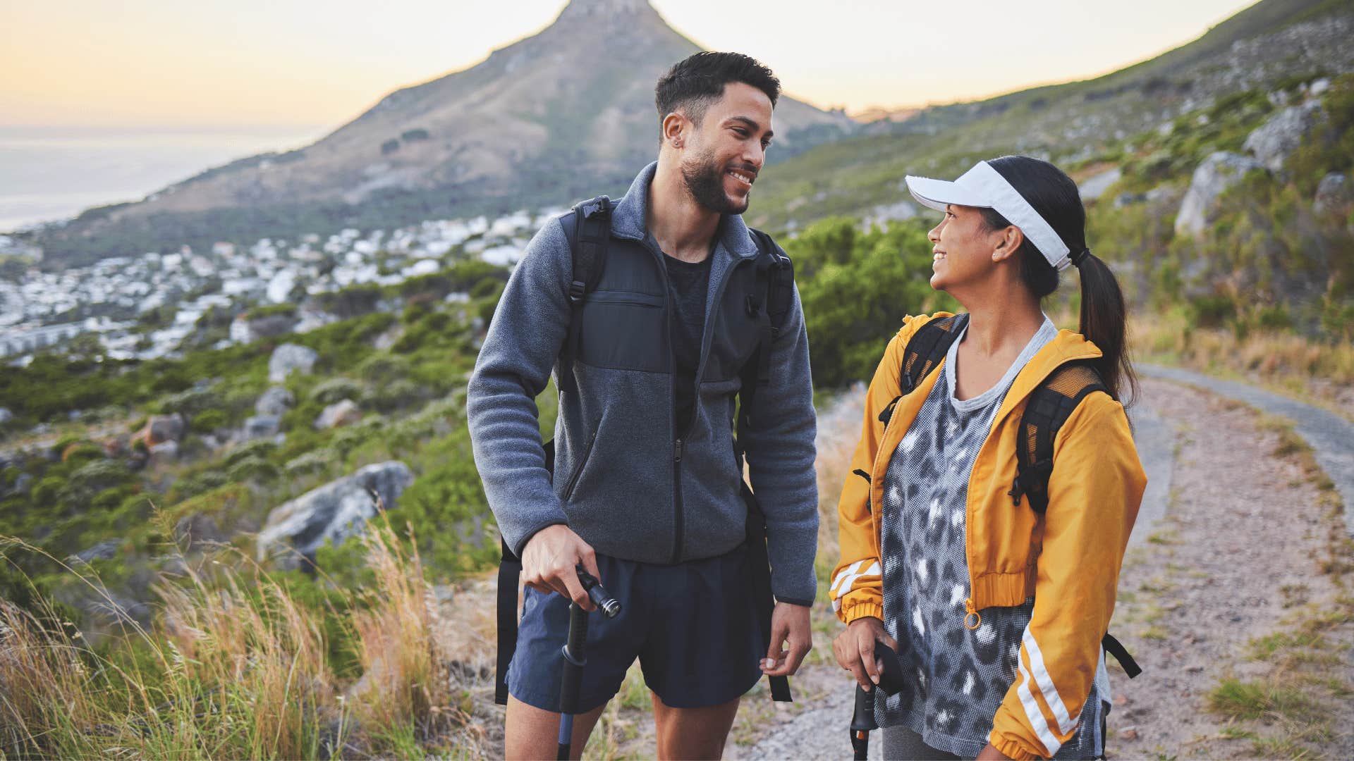 couple being old-fashioned and going outside together