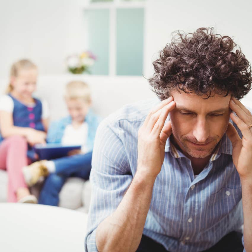 father frustrated that he keeps repeating his parents' mistakes