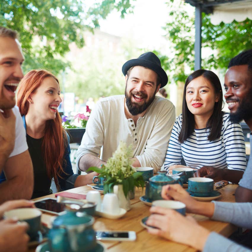 group of people getting curious about each other