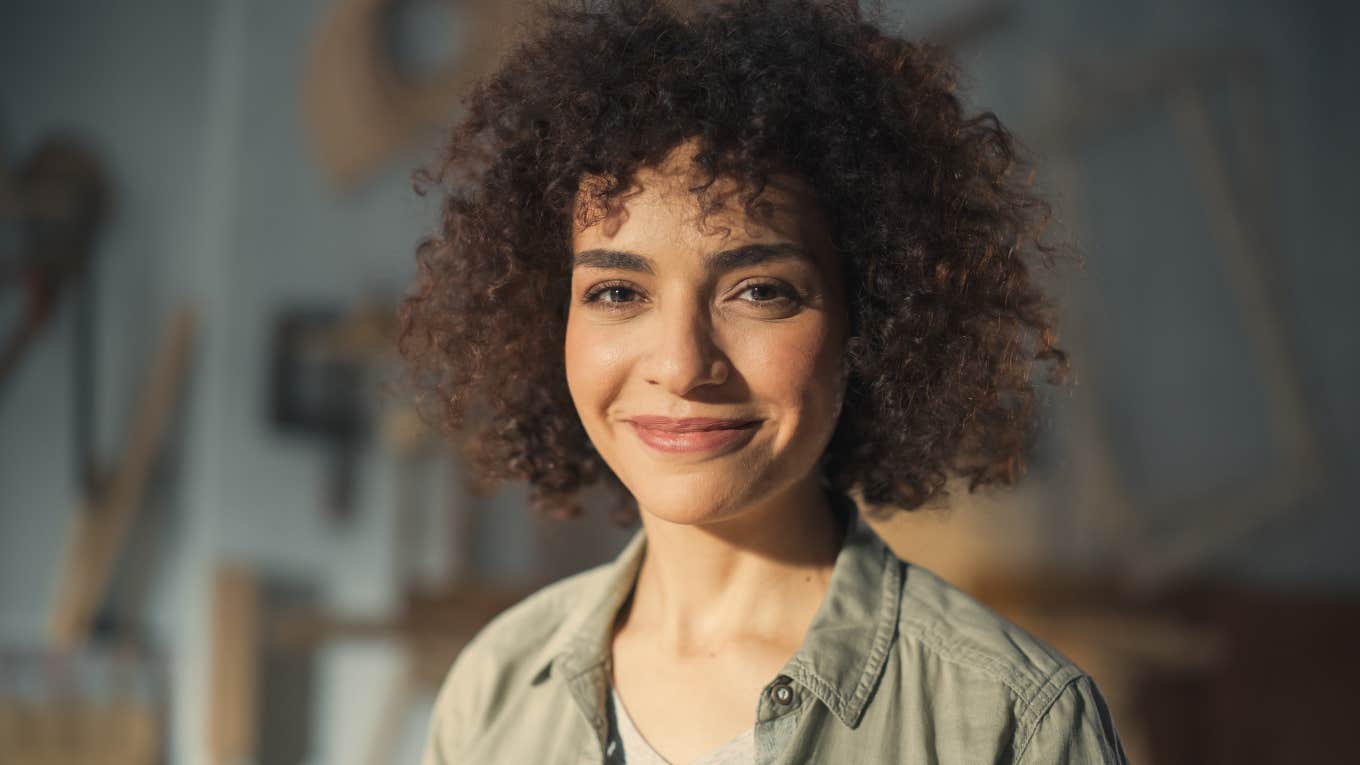 unique woman smiling