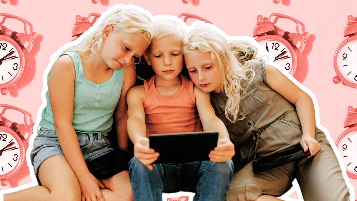 Kids being lazy during screen-time