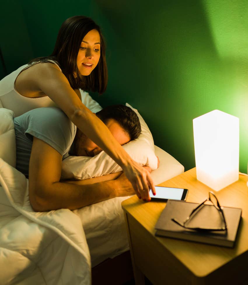 She check his phone while he sleeps because of relationship anxiety