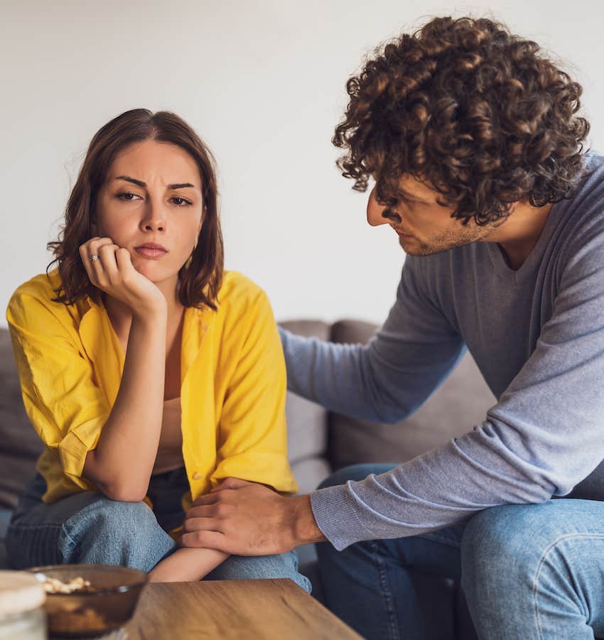 He tries to understand his wife during a fight