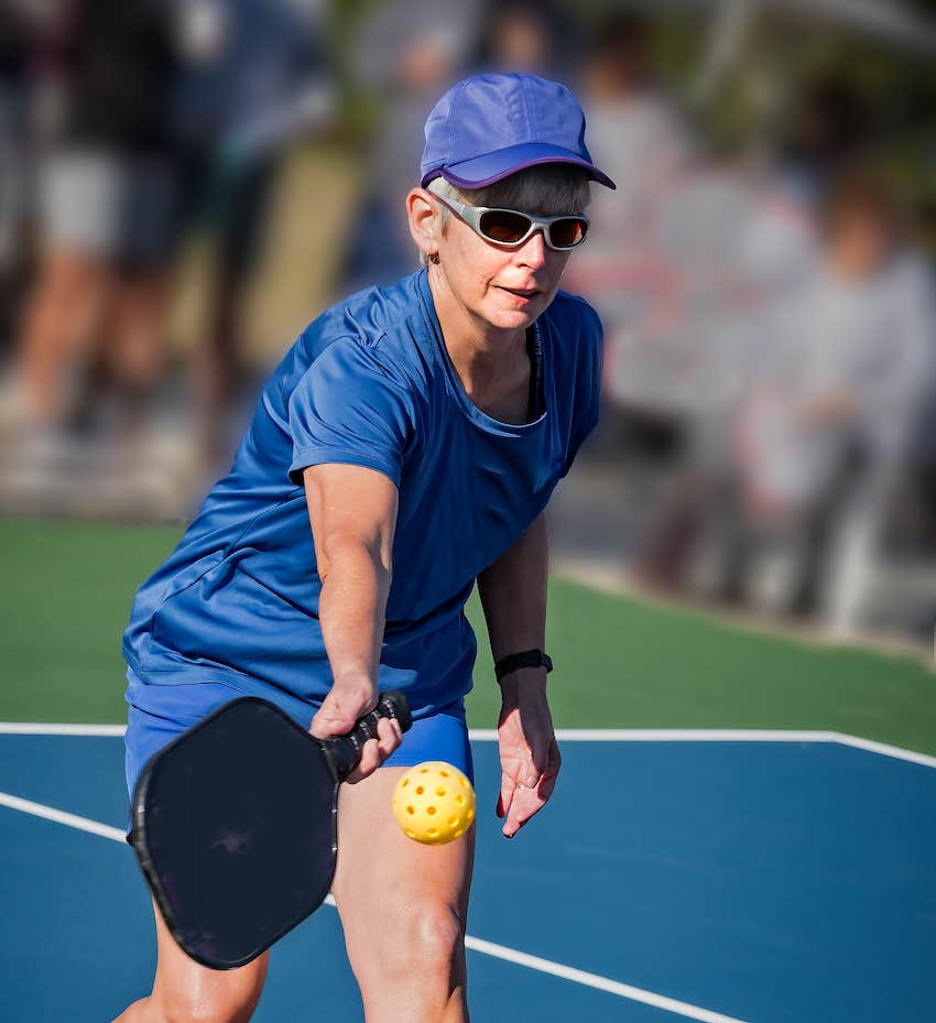 Pickleball action shot