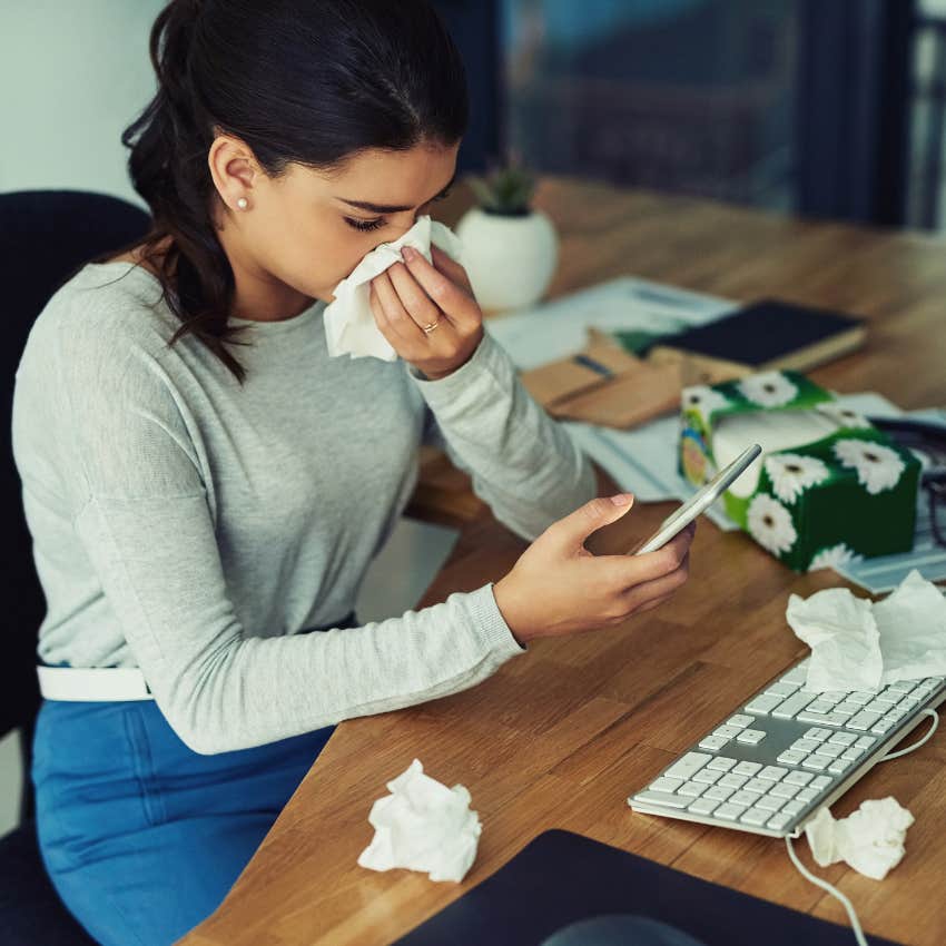 Employee requesting sick time at work. 