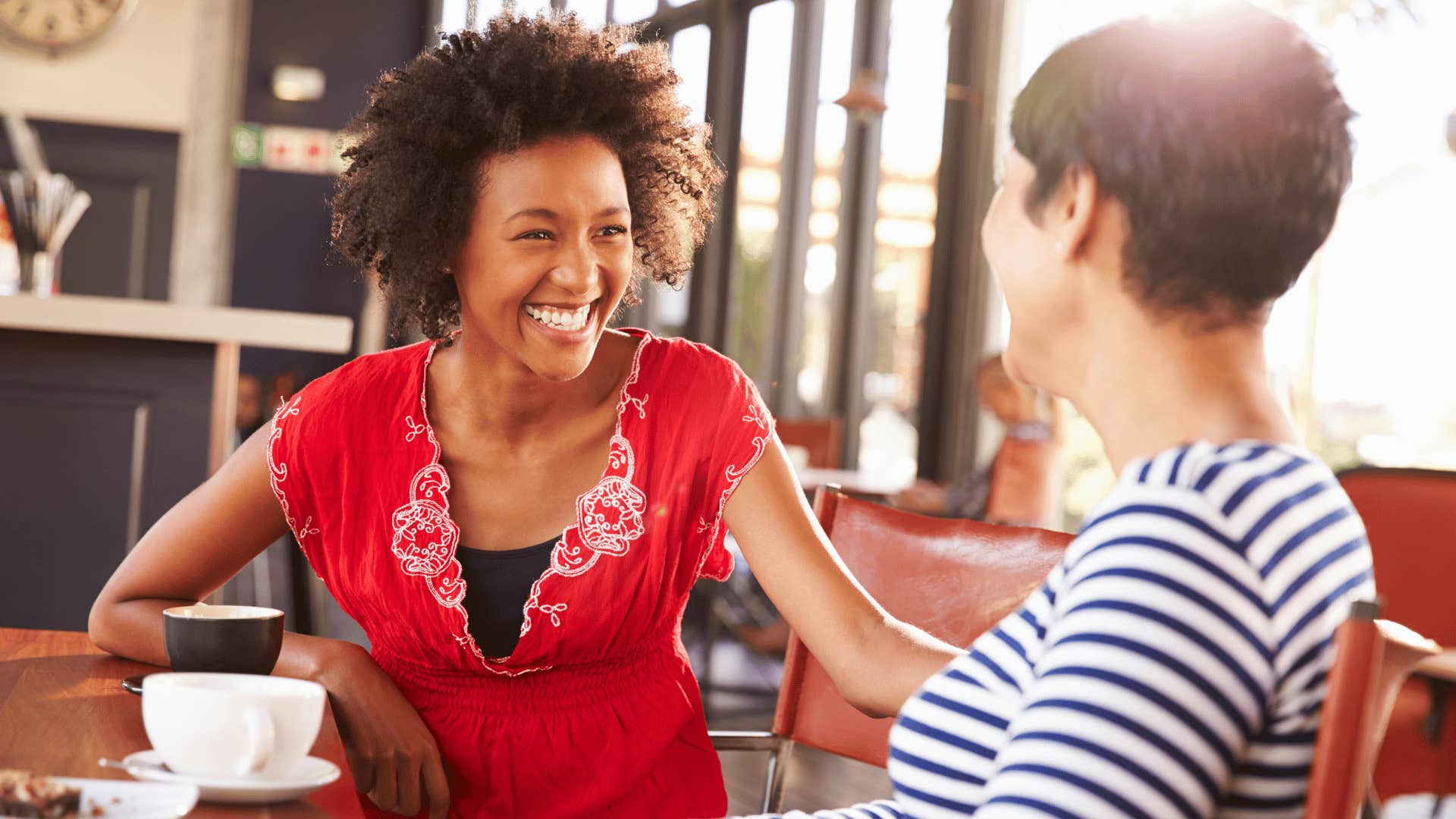 woman talking about problems to other woman