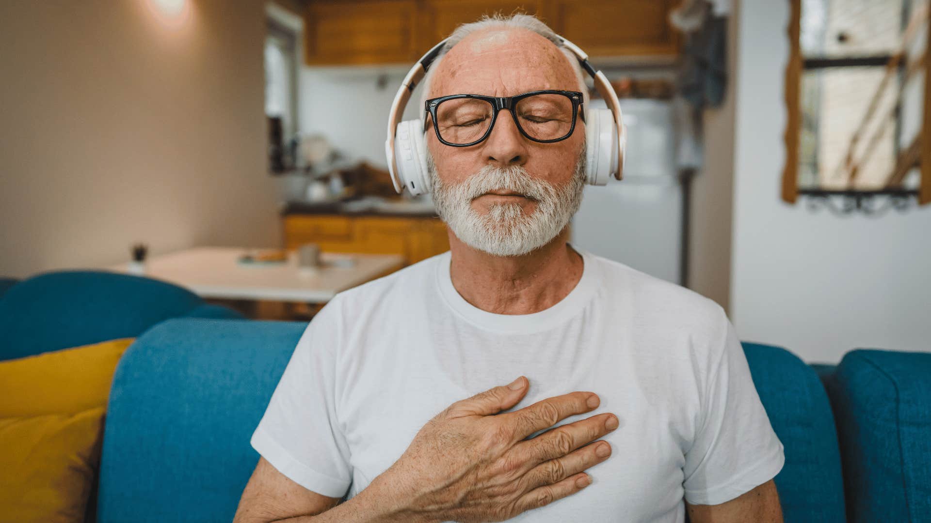 man all alone self soothing himself