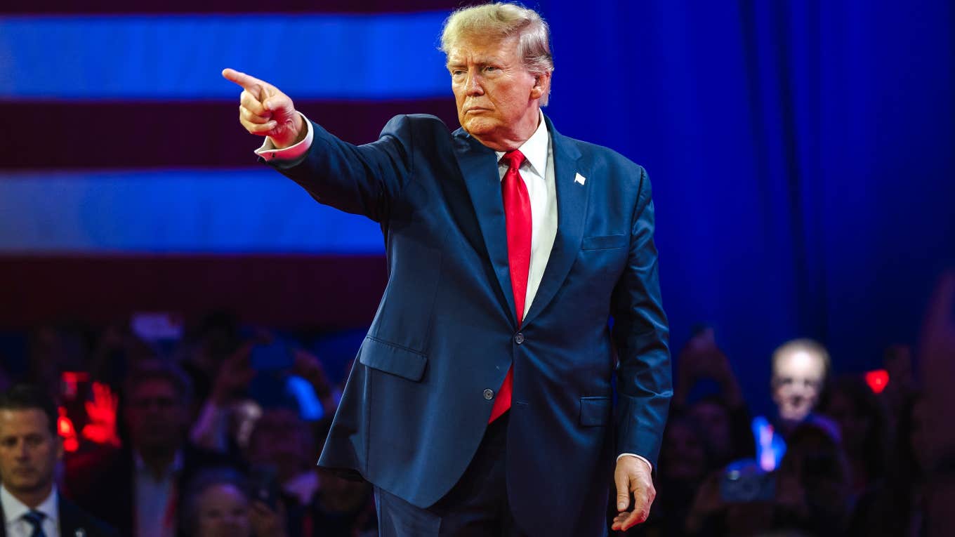 Donald Trump on stage at CPAC