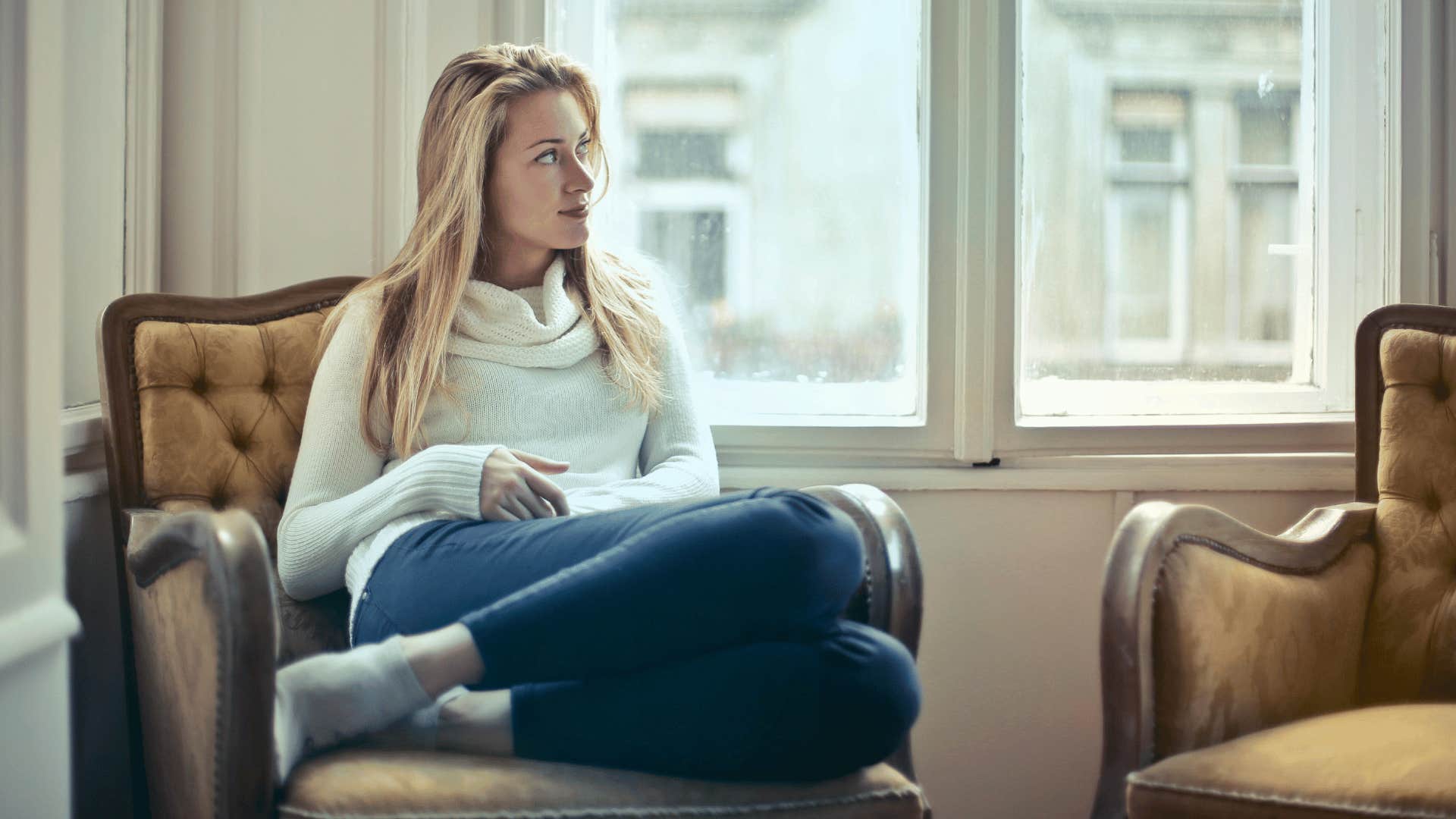 woman relaxing practicing self-care