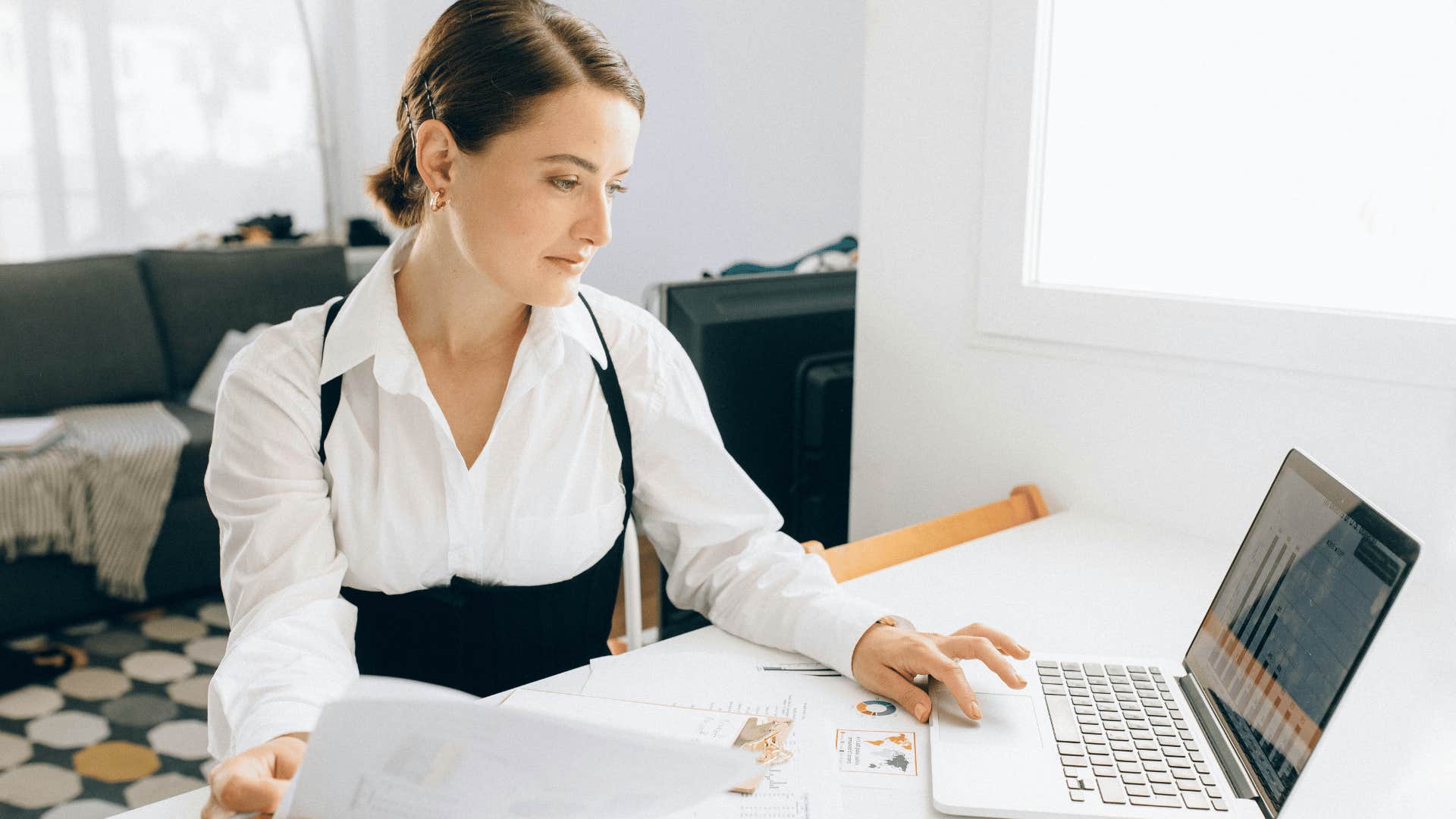 type A woman on her computer