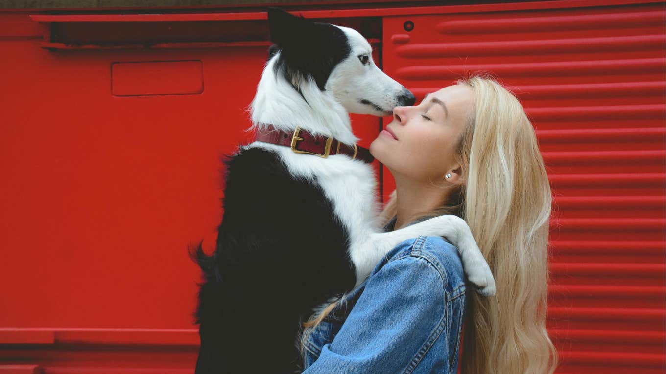 woman with dog