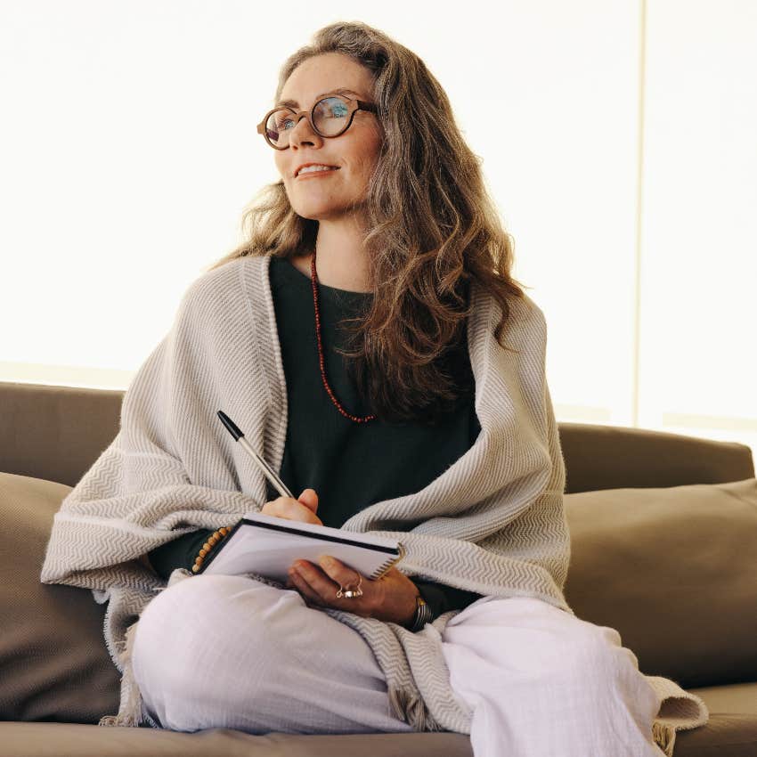 woman writing while on a marriage sabbatical