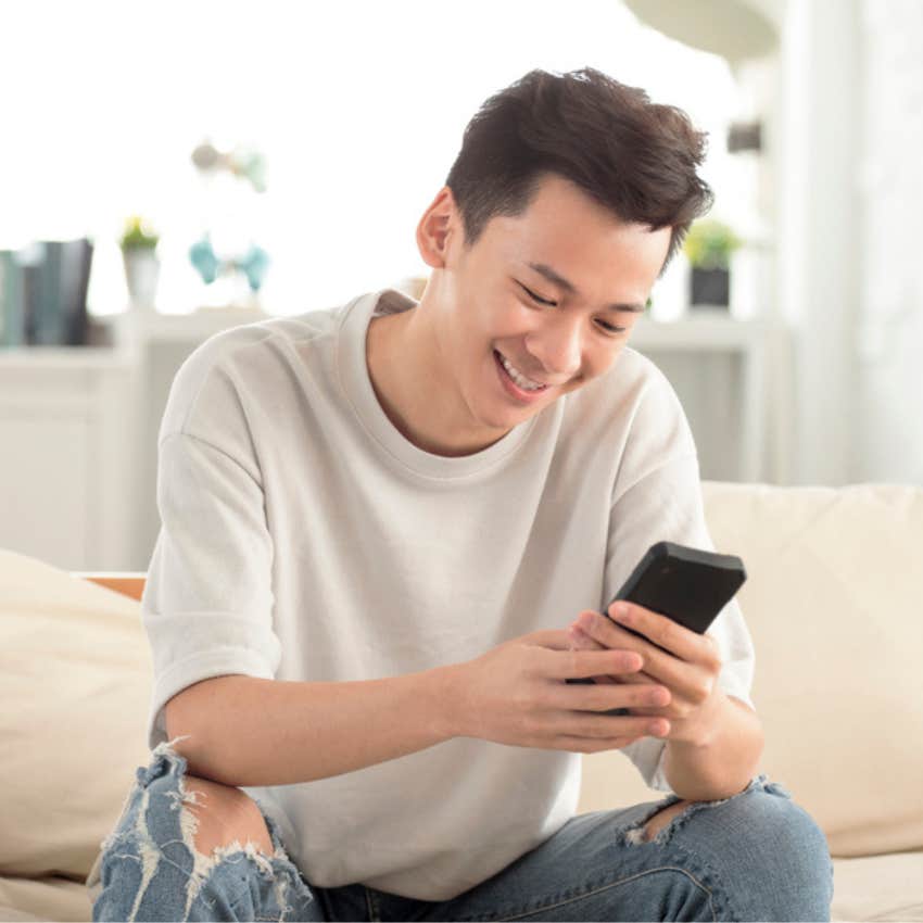 young man on cell phone