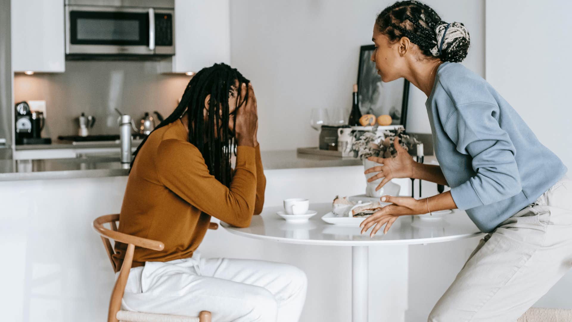 couple arguing where spouse has no respect for the other