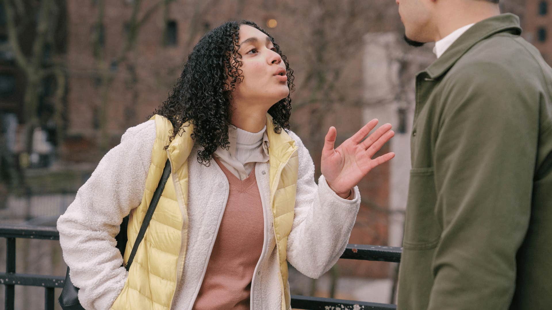 couple in public arguing