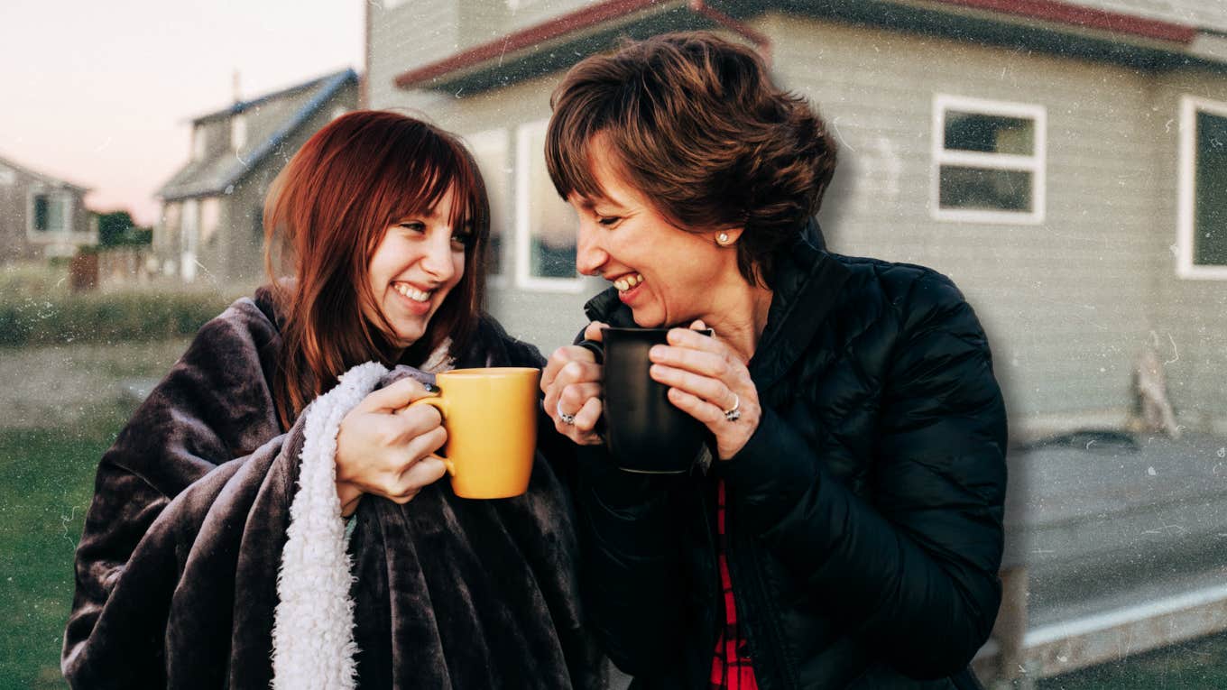 Mother with her teenage daughter