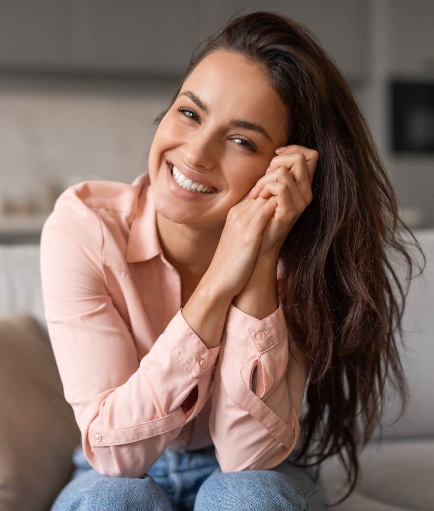 charismatic woman smiling