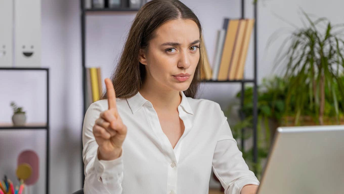 woman saying no to things your boss can't legally do