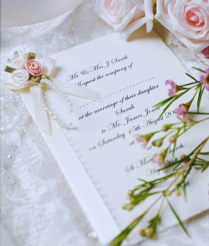 fancy wedding invitation