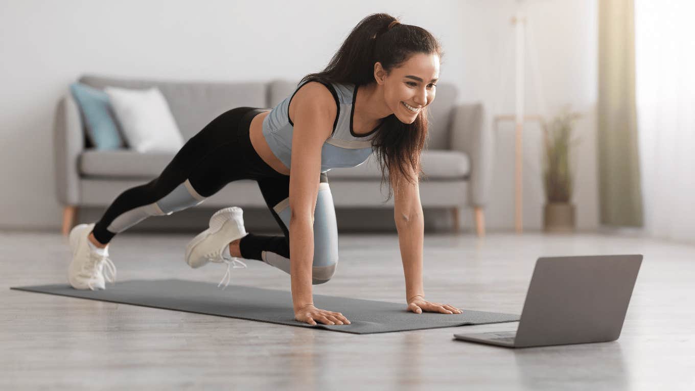 woman working out