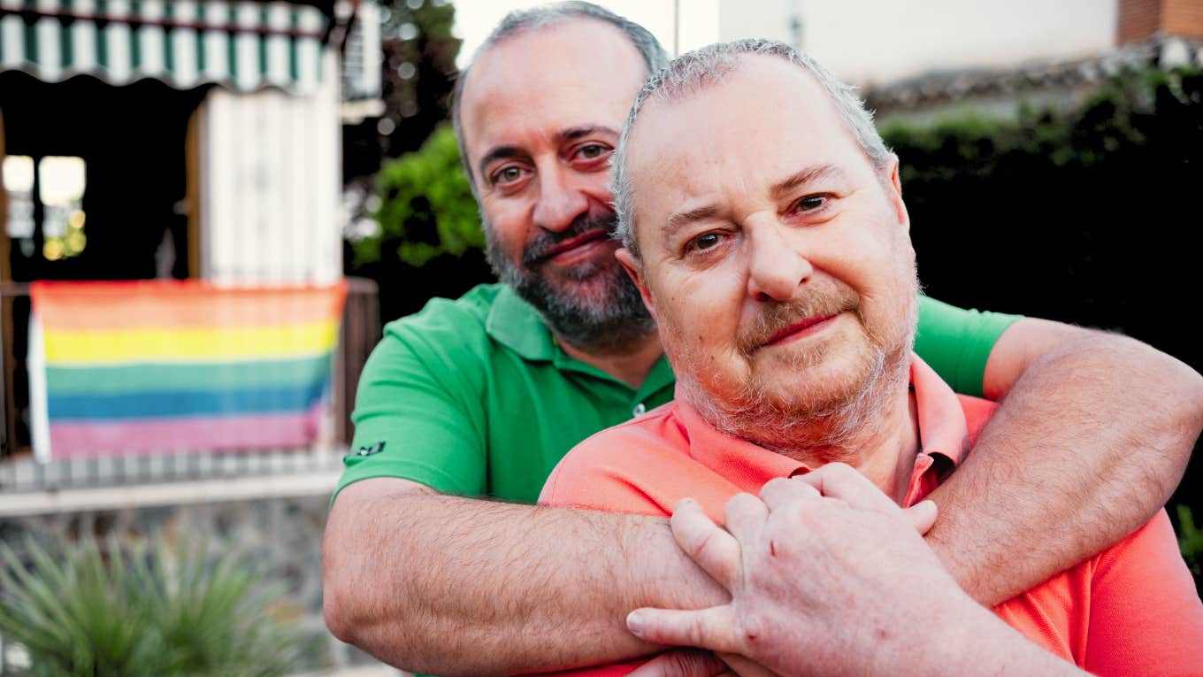 Gay man and his partner, living his truth after a long dishonest hetero marriage