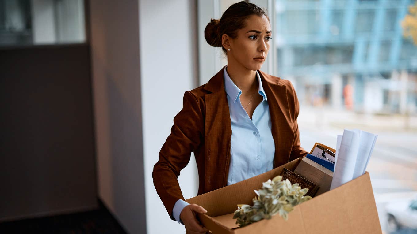 Woman sad about job setback