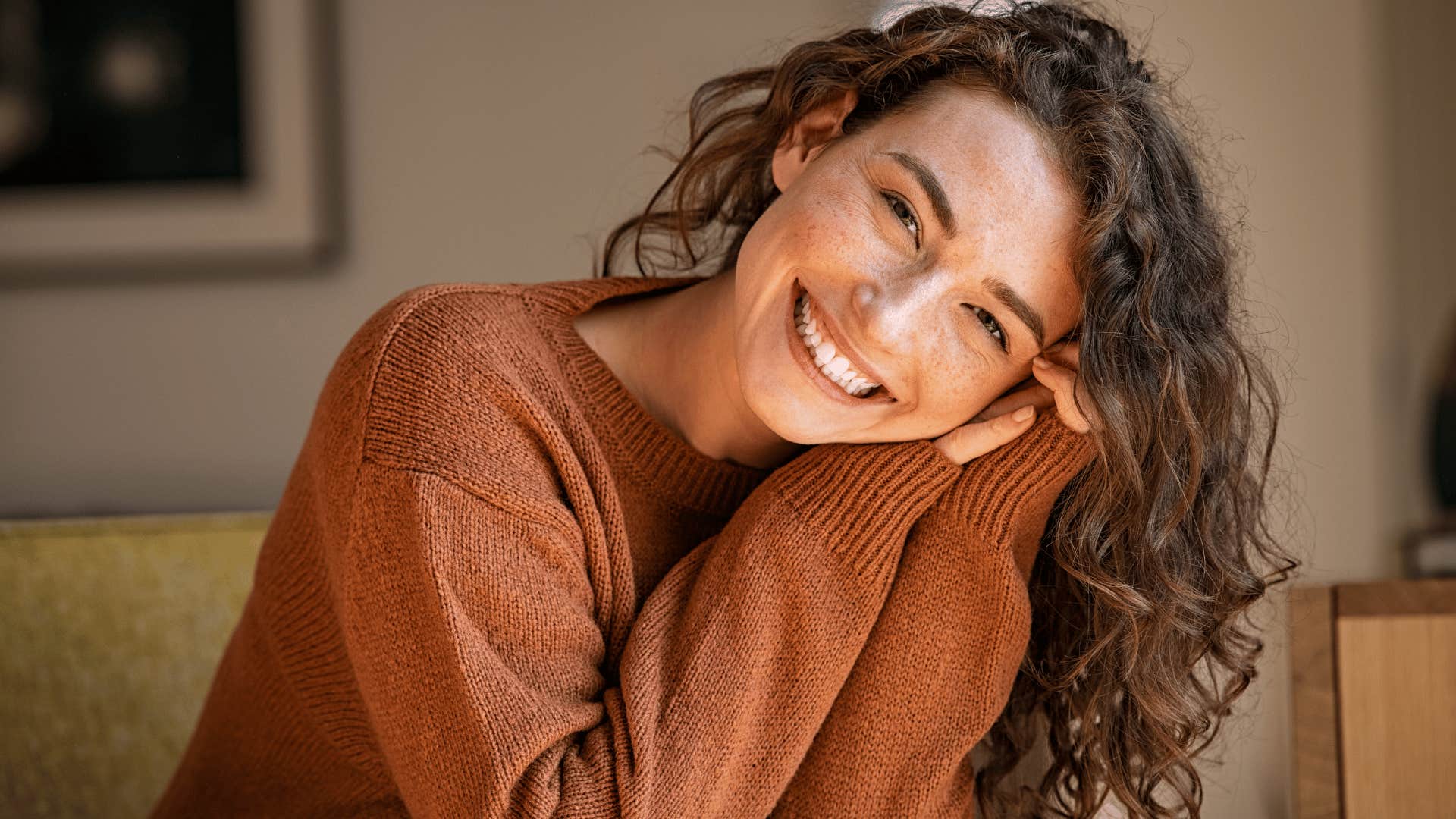 woman smiling at camera