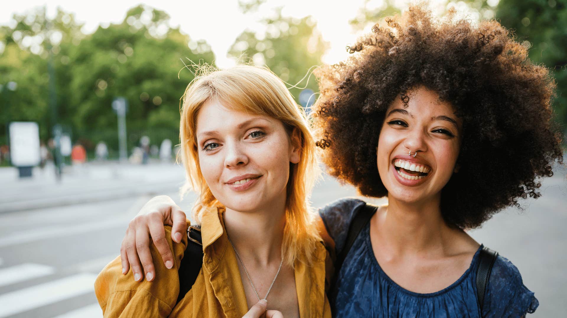 female friends smiling