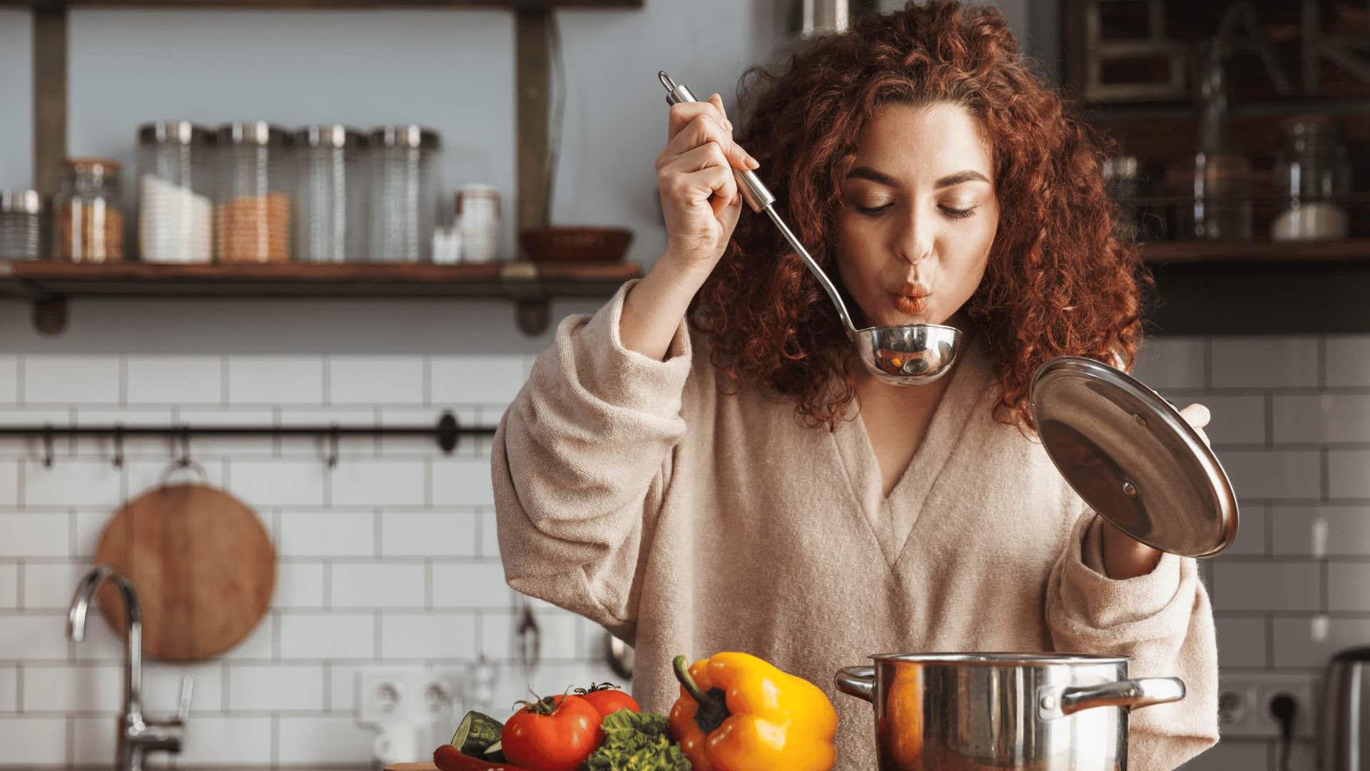 woman cooking