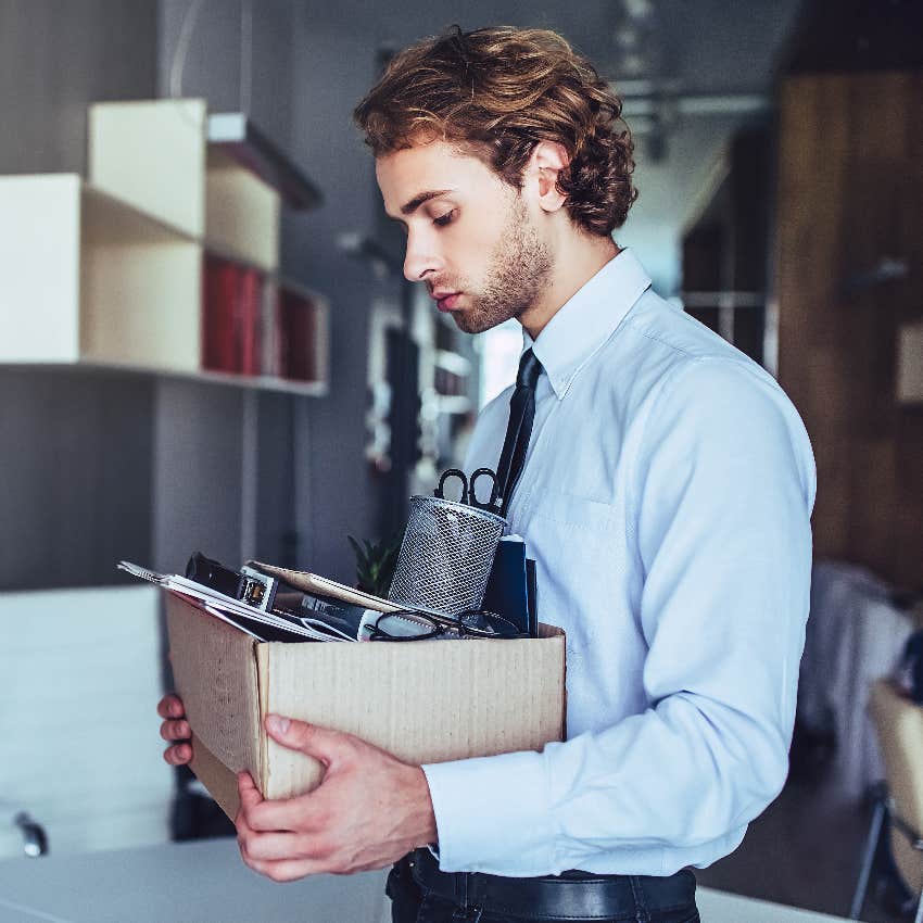 Man sad about job setback