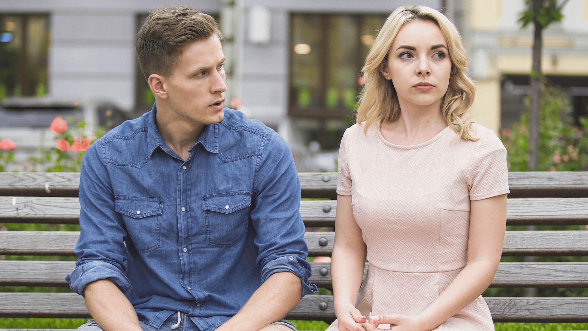 couple sitting on bench