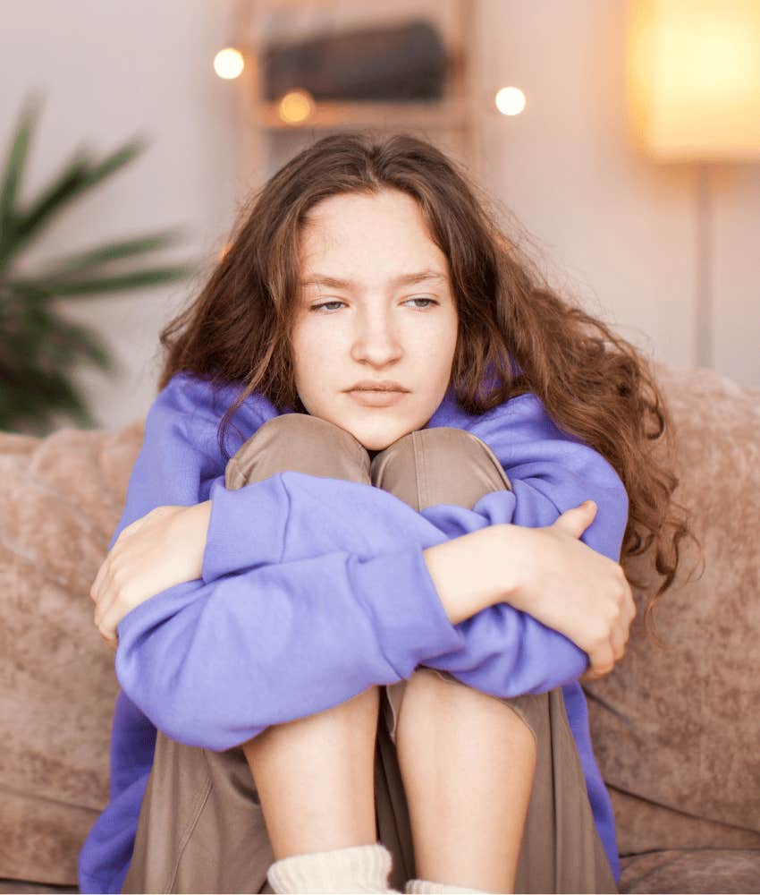 teen gir on couch 