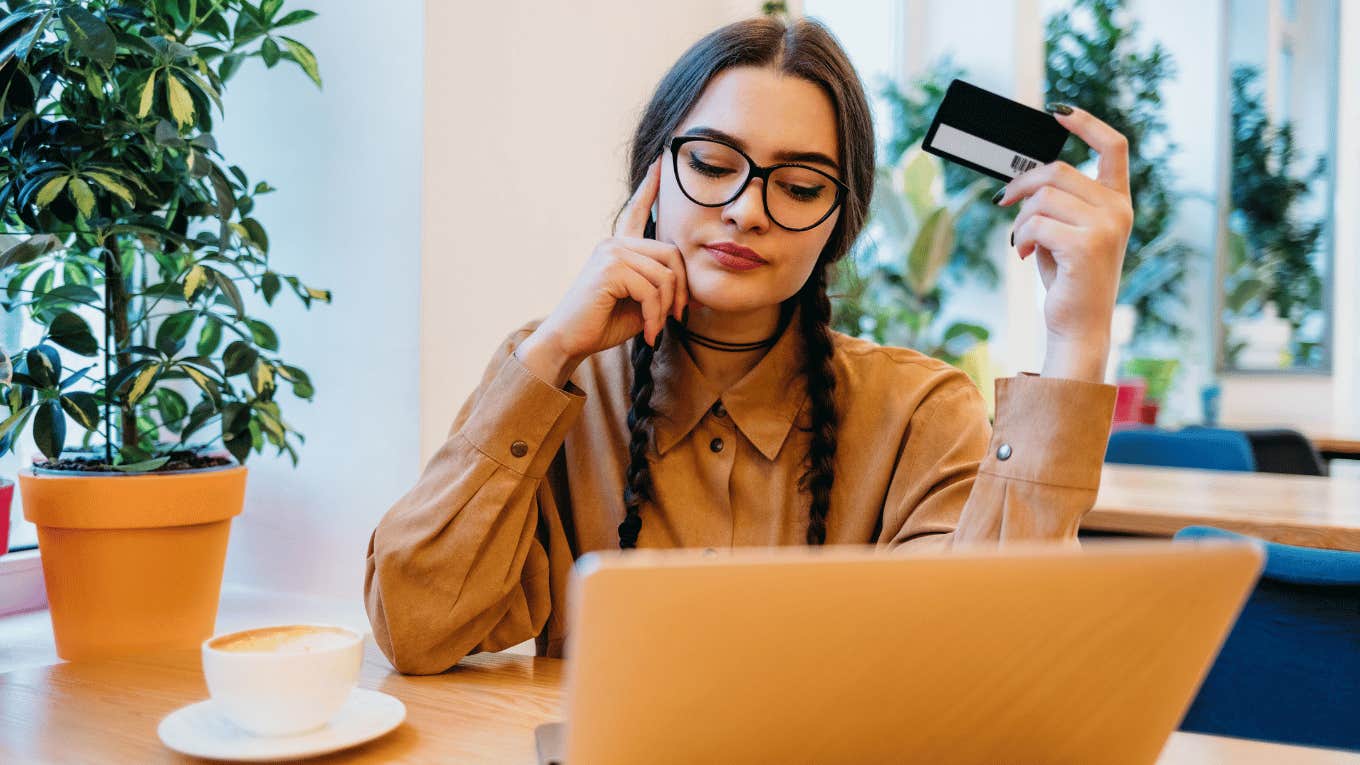 woman with credit card