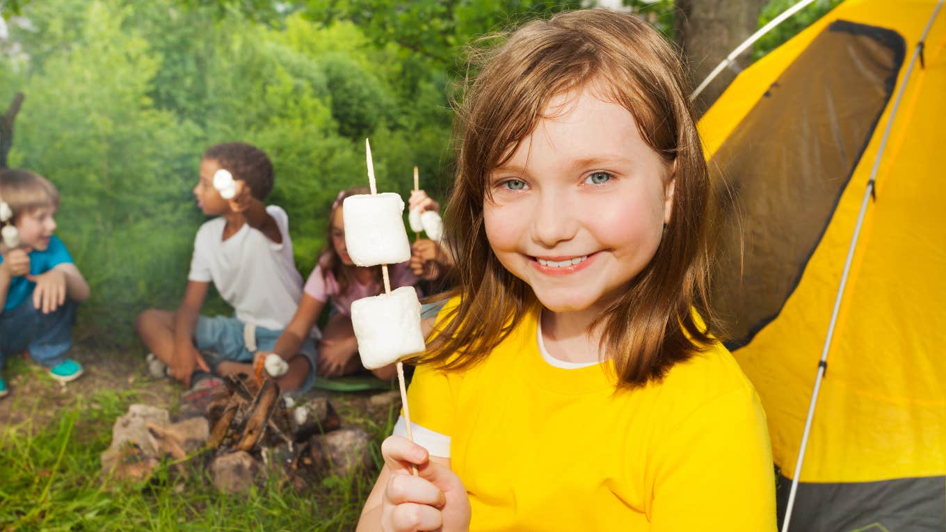 Kid at summer camp