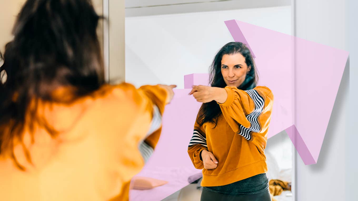 Confident woman, being promoted at work