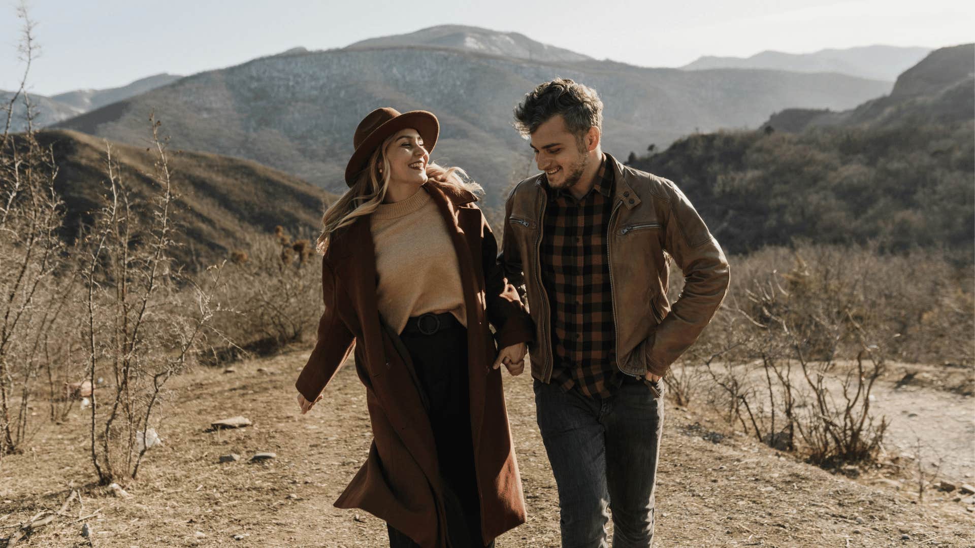 couple together in the desert