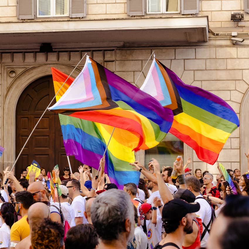 Pride parade with 'Gendervague' Partner