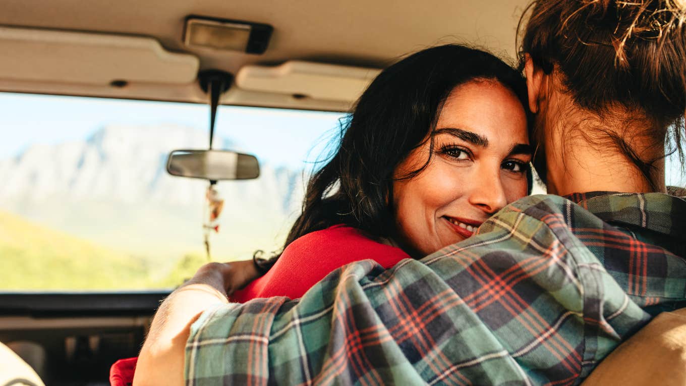 Woman smiling believing partner is in love