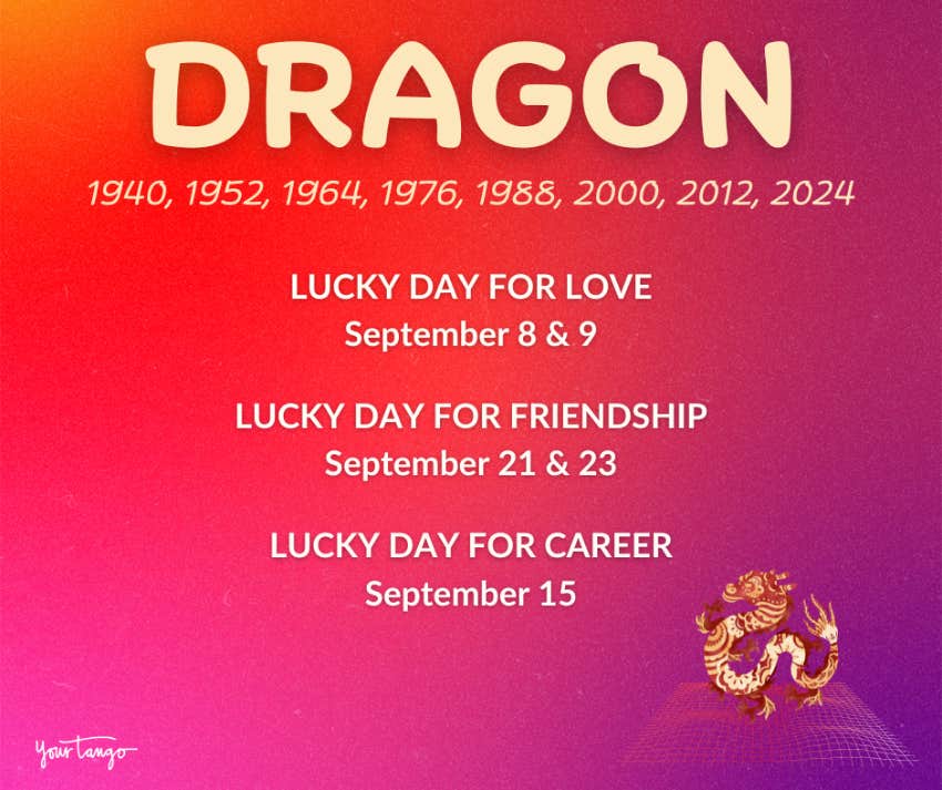 dragon chinese zodiac sign horoscope september 2024