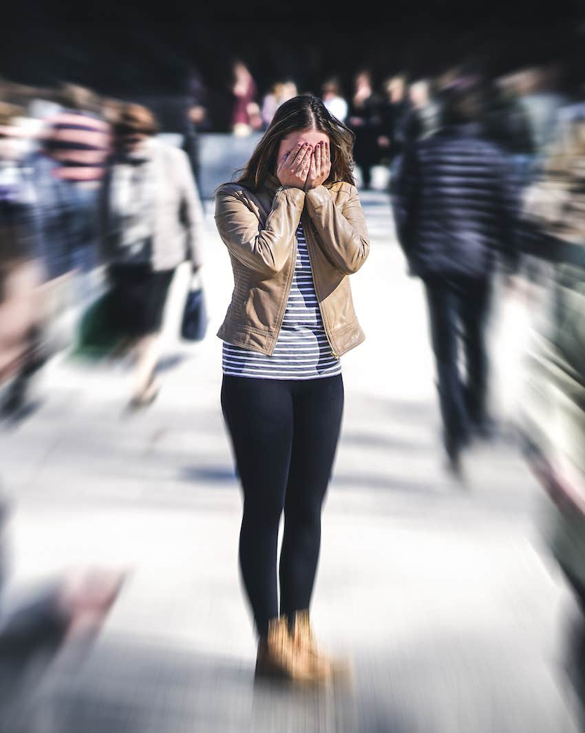 Crowded public space is her biggest fear