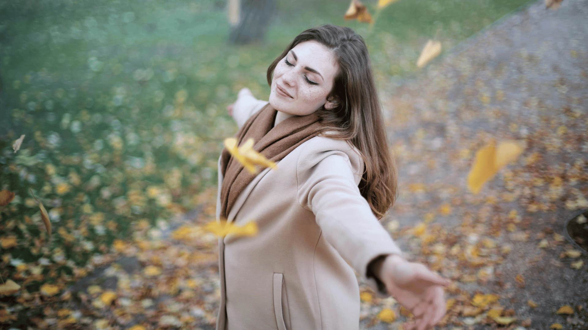 woman enjoying being outside