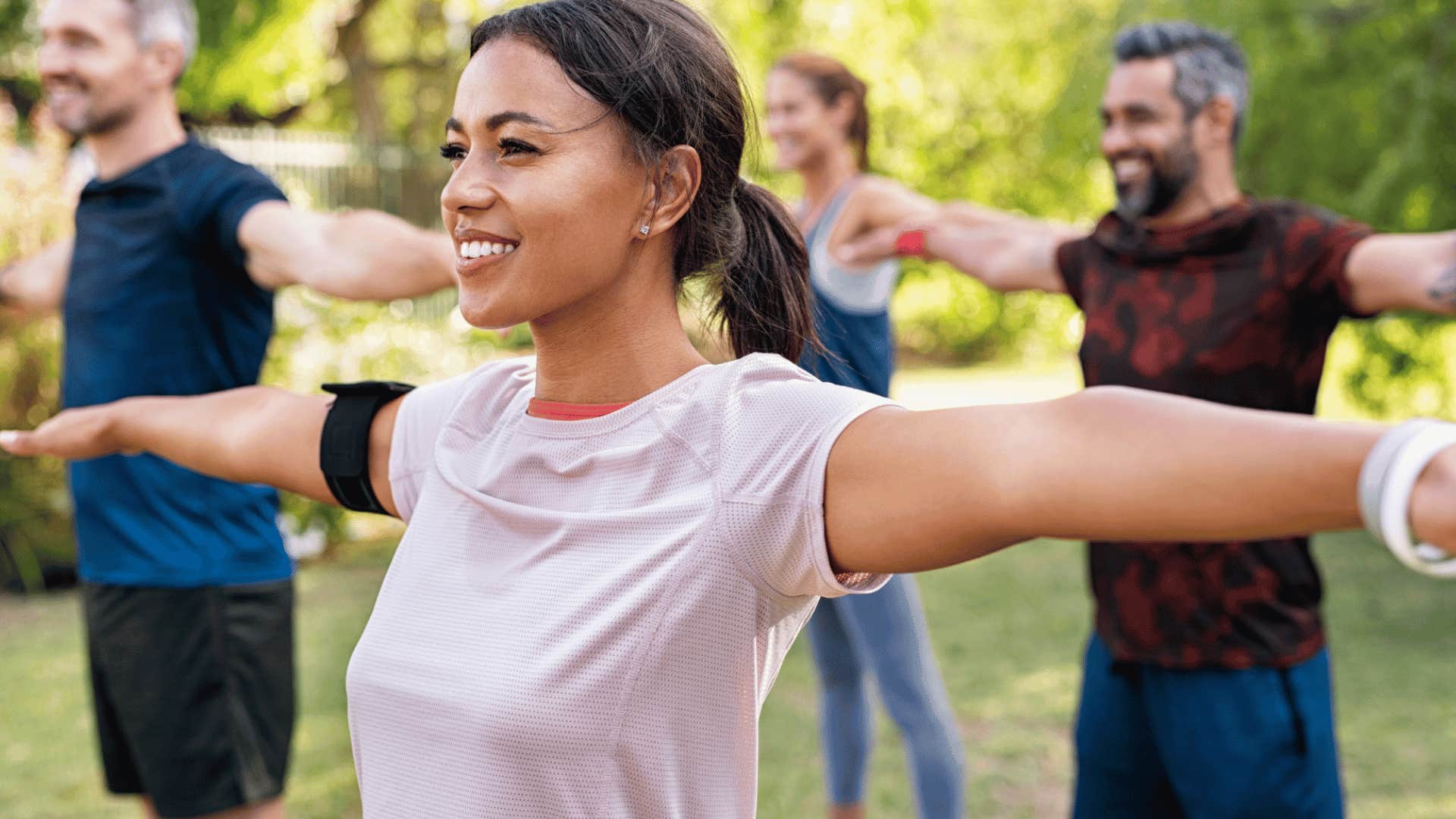 woman exercising and trying new things