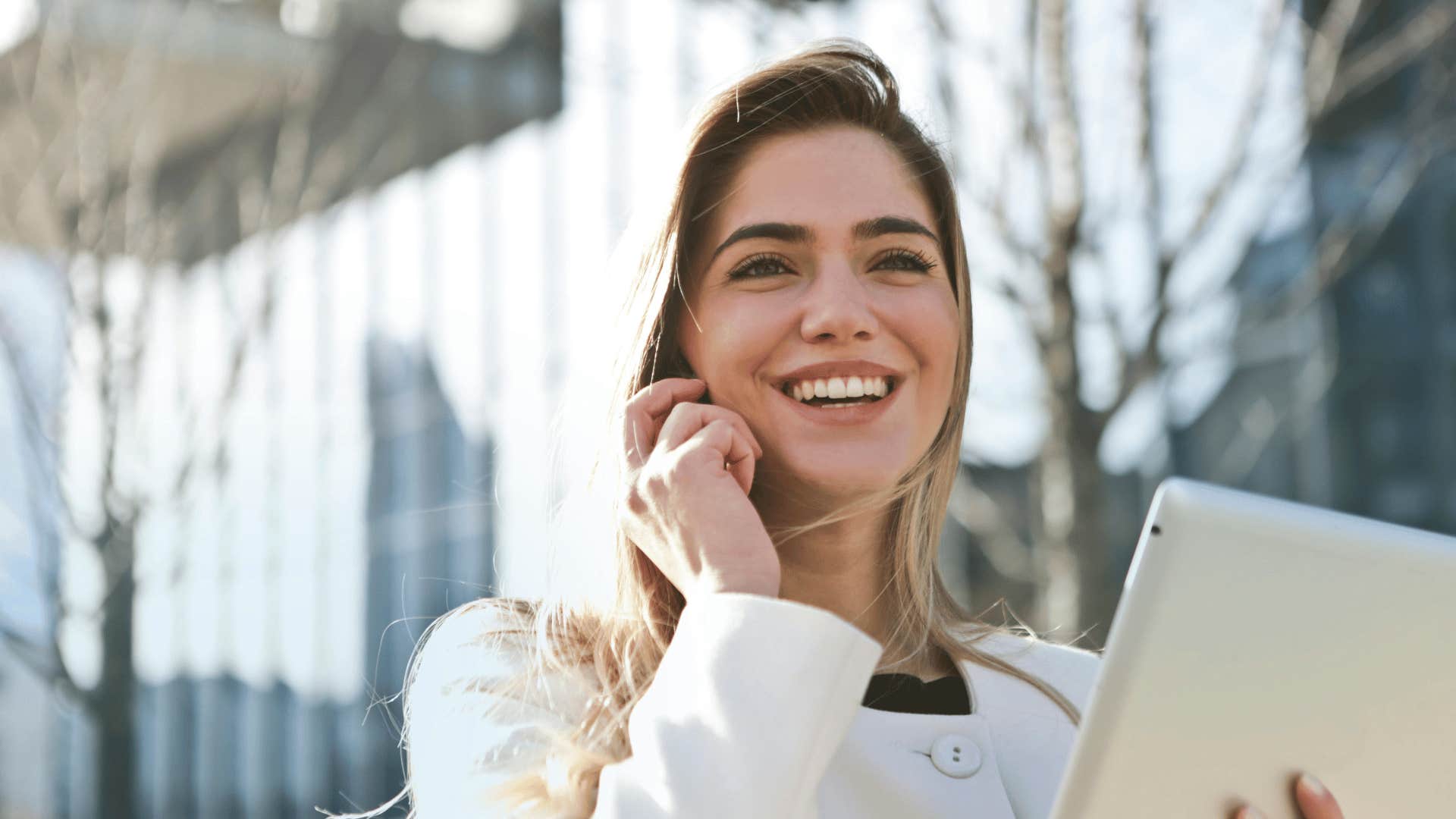 woman finding a way to enjoy things