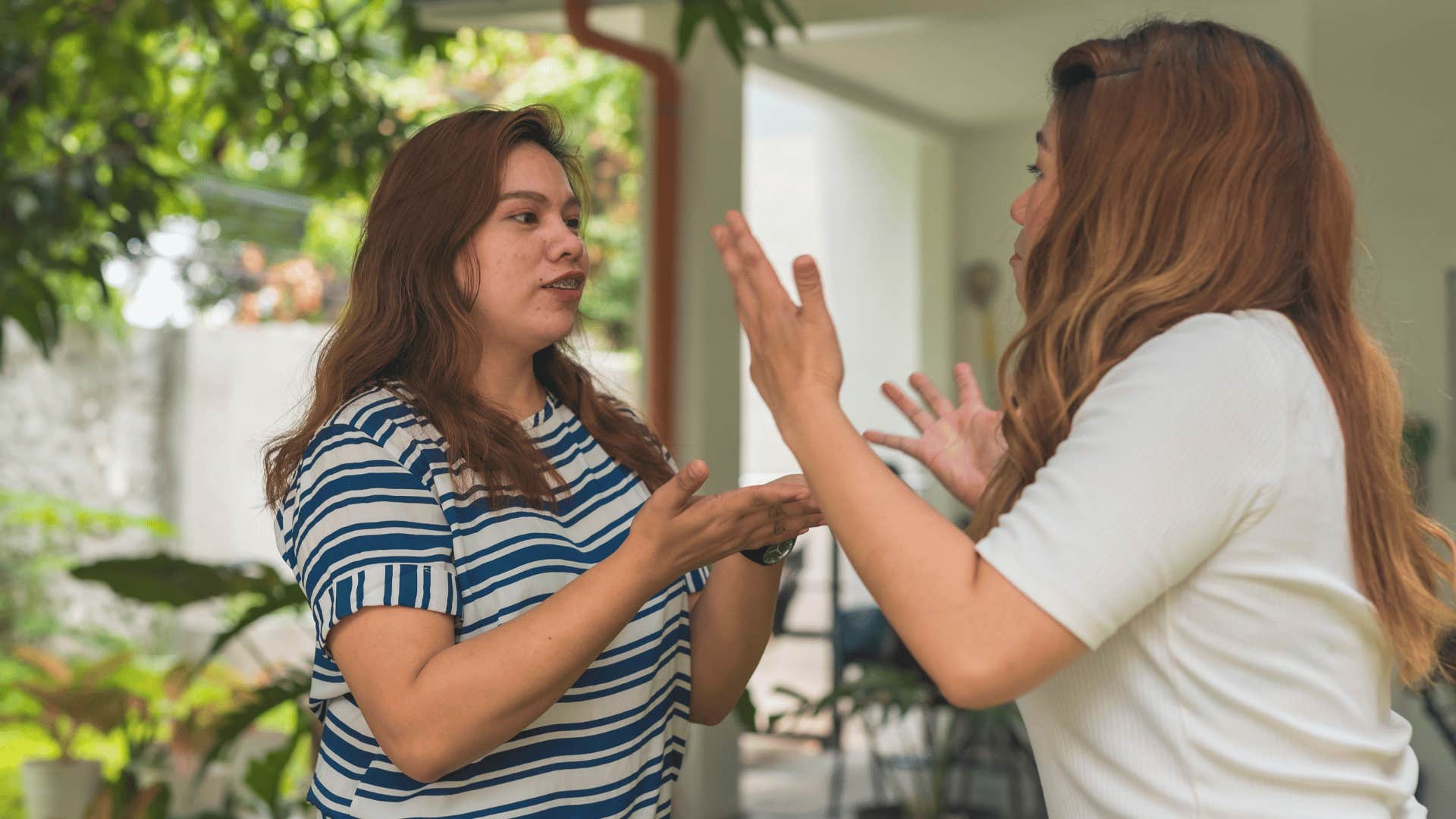 two women arguing 