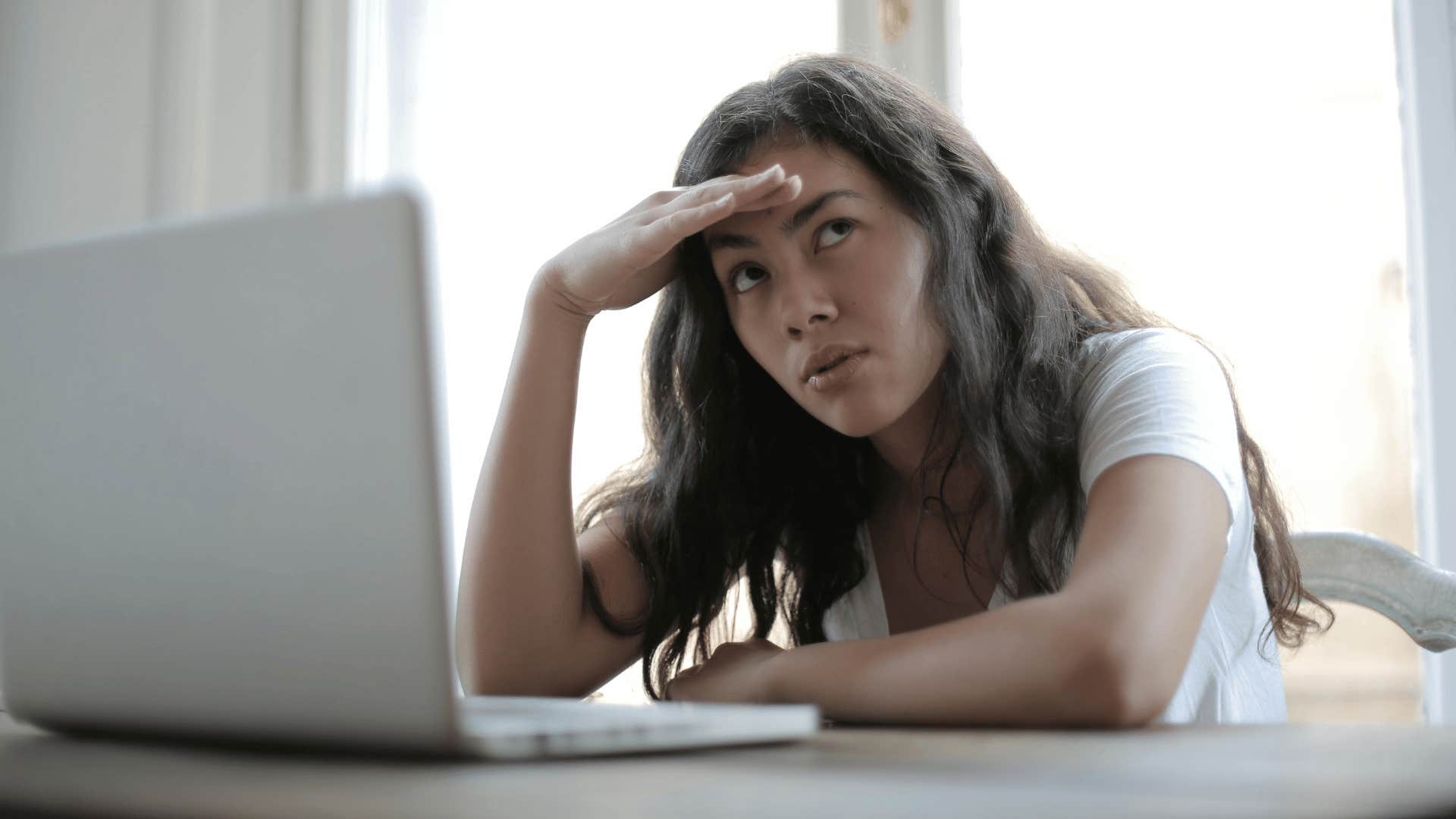 independent woman stressed out