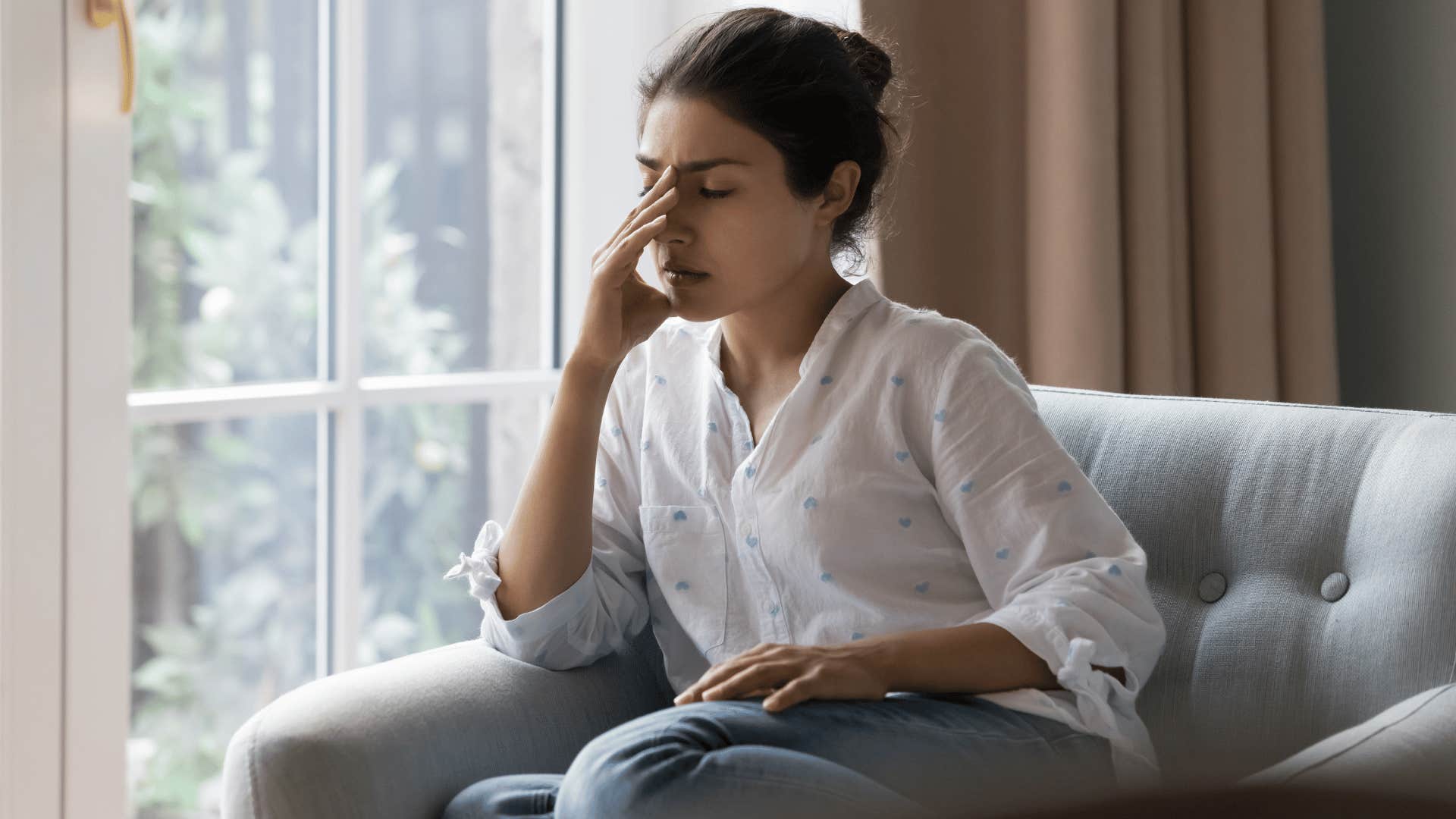 woman looking done and frustrated