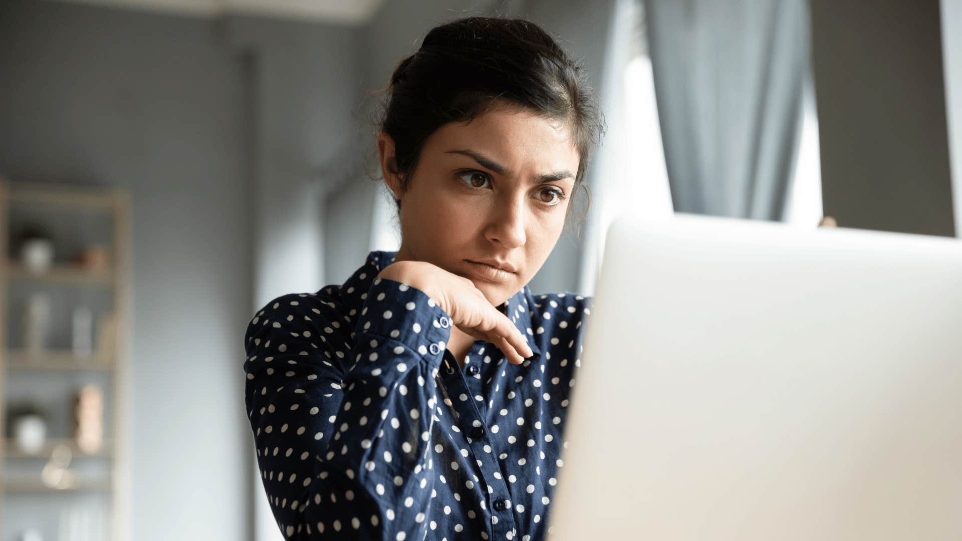 woman on computer