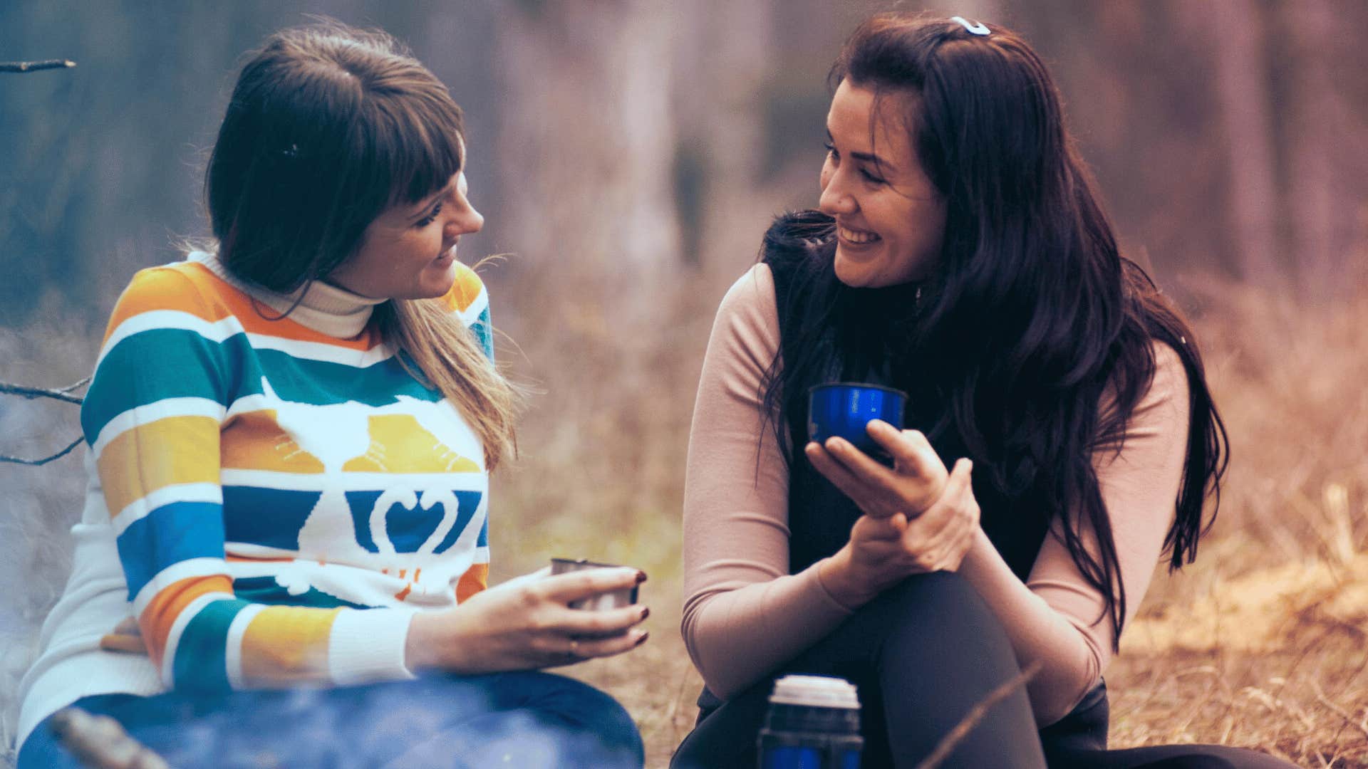 authentic friends talking and listening