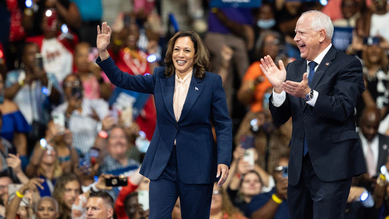 Kamala Harris and Tim Walz